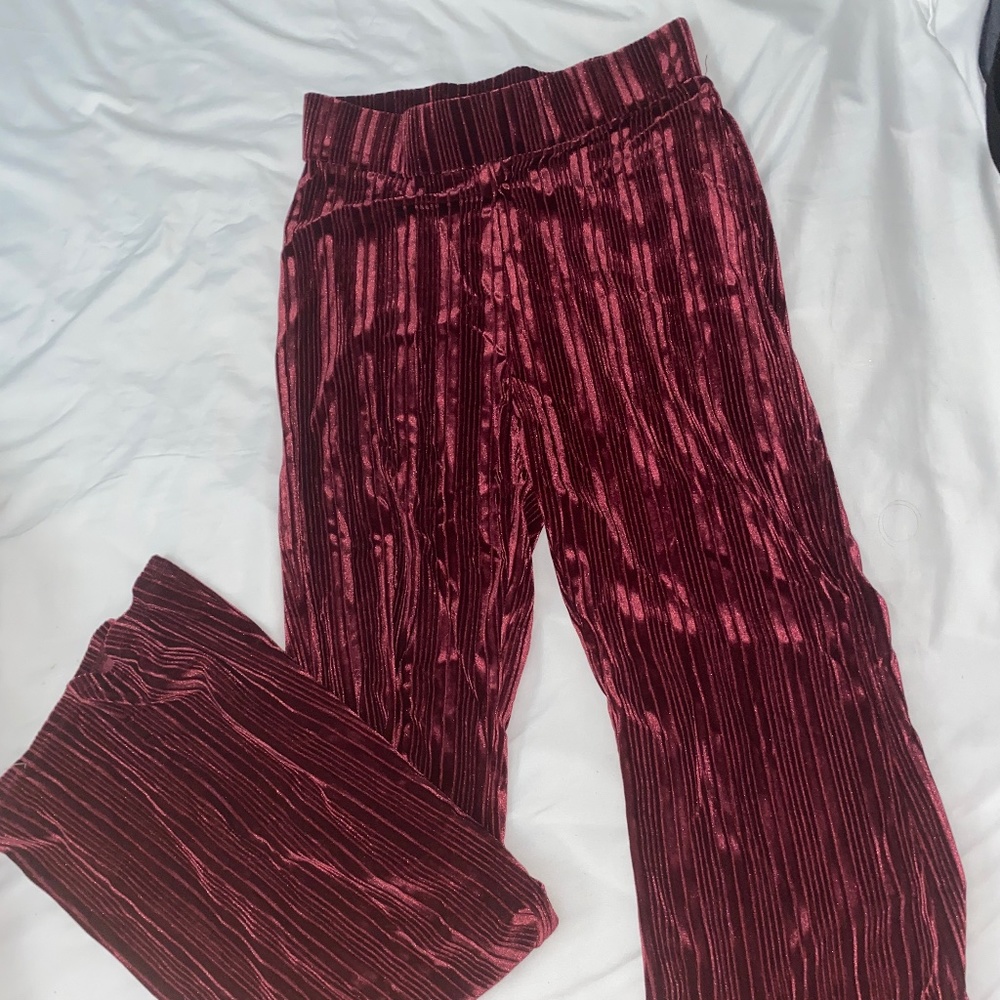Forever 21 Velvet Flare leg pants